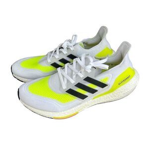 Adidas Ultraboost 21 Men's Running Shoes Size 12.5 Cloud White/Black/Yellow